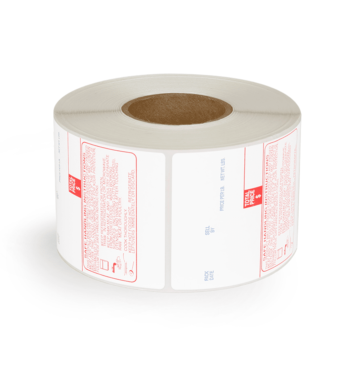 Digi 60mm x 80mm Safe Handling Instructions Scale Labels