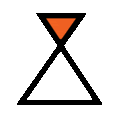 Animation of roating hour glass emptying and filling